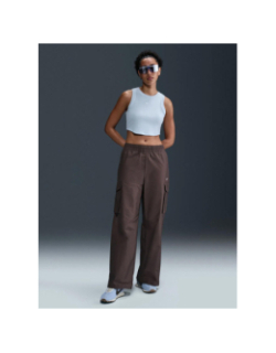 Débardeur crop côtelé essential bleu ciel femme - Nike