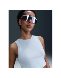 Débardeur crop côtelé essential bleu ciel femme - Nike