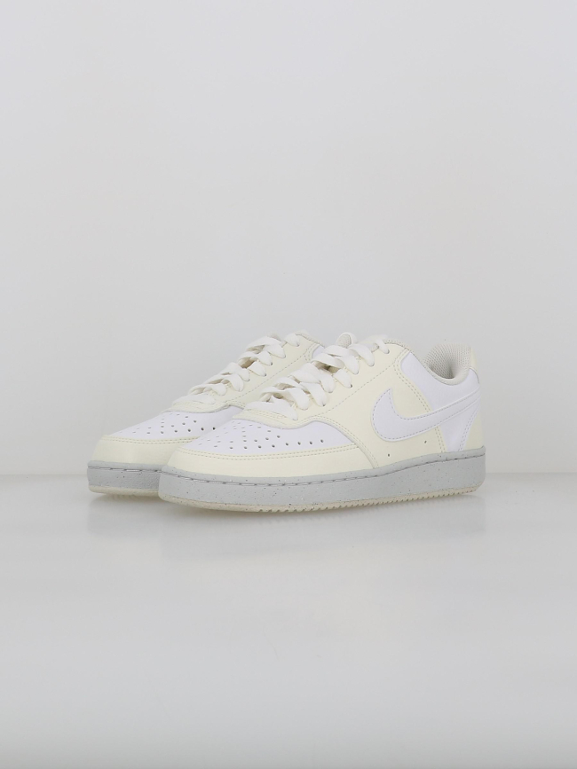 Baskets court vision bicolore écru blanc femme - Nike