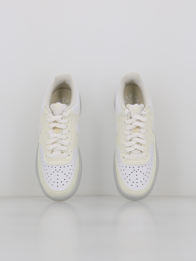Baskets court vision bicolore écru blanc femme - Nike
