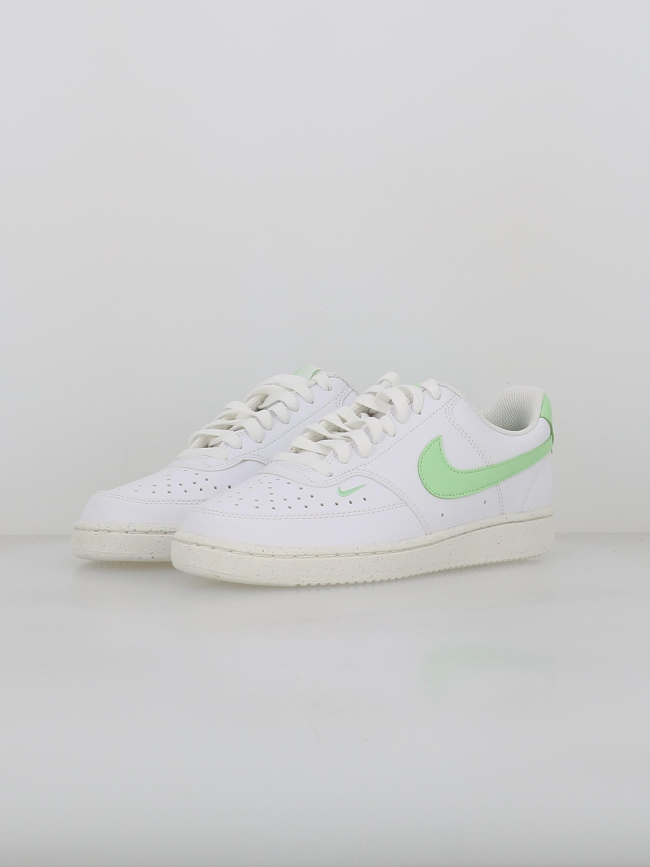 Baskets court vision blanc vert femme - Nike
