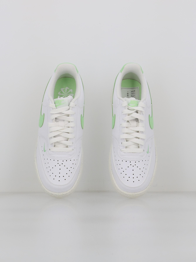 Baskets court vision blanc vert femme - Nike