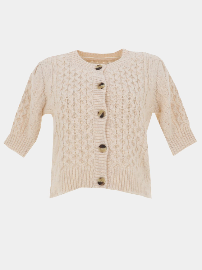 Gilet cardigan colette beige femme - Vero Moda