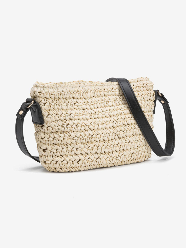 Sac bandoulière paille rowan beige femme - Tiffosi