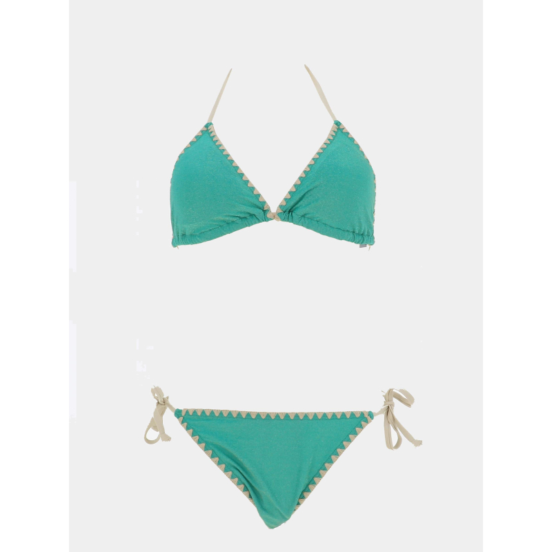 Maillot de bain 2 pièces lea gold vert femme - Lagon Bleu