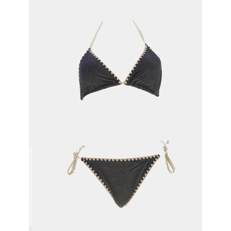 Maillot de bain 2 pièce léa brillant bleu marine femme - Lagon Bleu