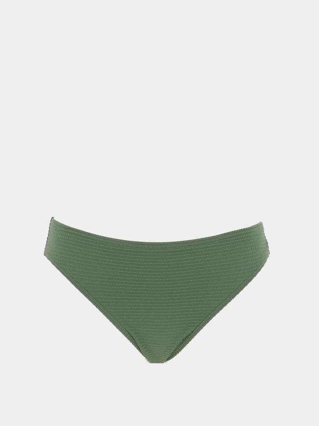 Maillot de bain 2 pieces ines côtelé kaki femme - Lagon bleu