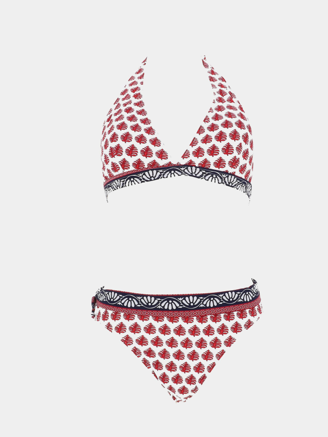 Maillot de bain 2 pièces lolita tiki blanc femme - Lagon Bleu
