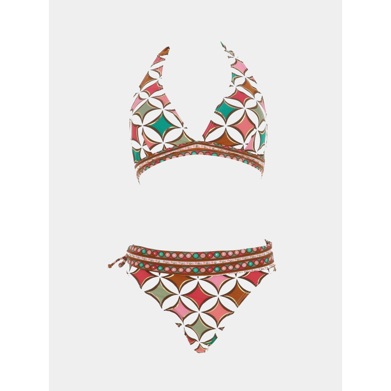 Maillot de bain 2 pièces lolita gold blanc femme - Lagon Bleu