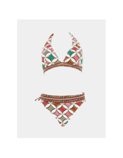 Maillot de bain 2 pièces lolita gold blanc femme - Lagon Bleu