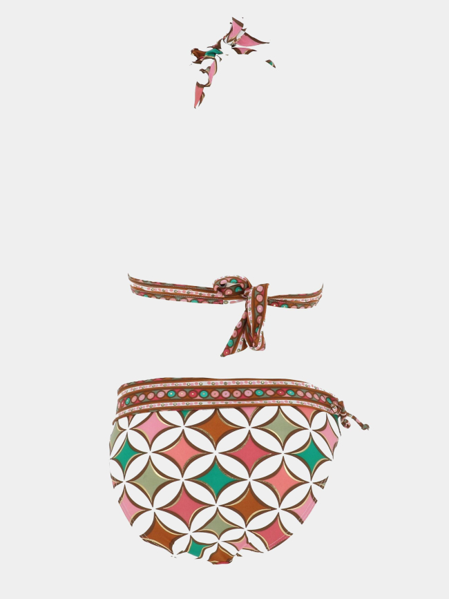 Maillot de bain 2 pièces lolita gold blanc femme - Lagon Bleu