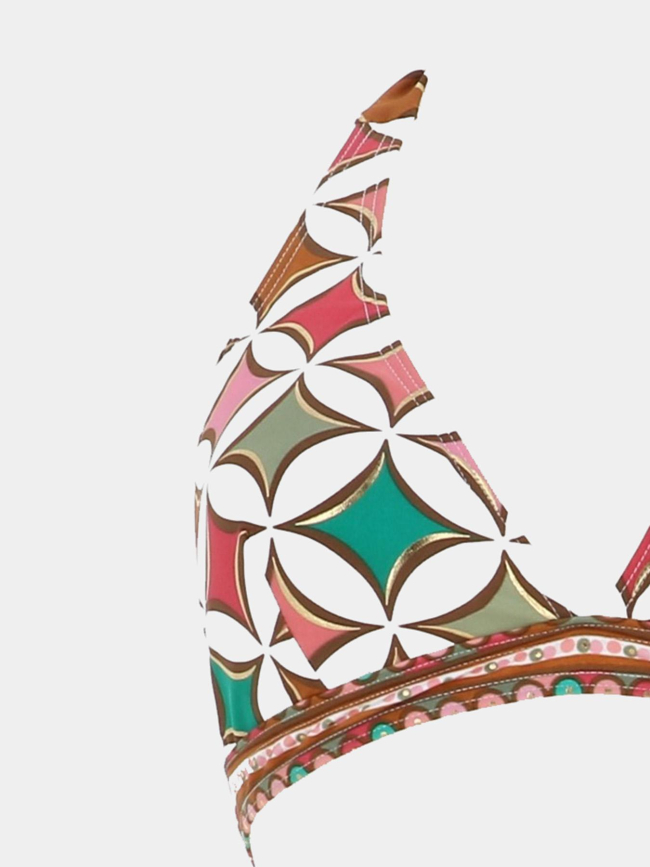 Maillot de bain 2 pièces lolita gold blanc femme - Lagon Bleu