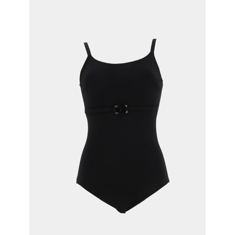 Maillot de bain 1 pièce anita gaufré noir femme - Lagon Bleu