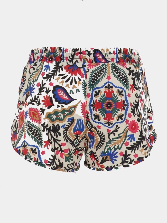 Short de bain charlotte floral beige femme - Lagon Bleu