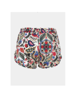 Short de bain charlotte floral beige femme - Lagon Bleu
