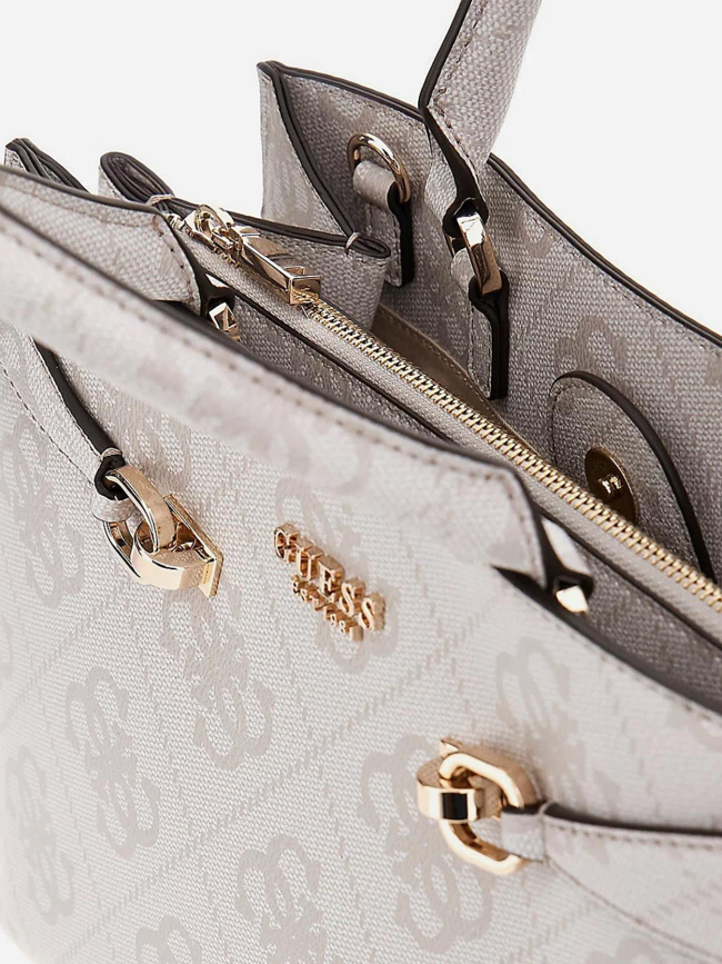 Sac à main lorelei logoté écru blanc femme - Guess