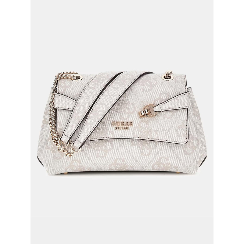 Sac bandoulière lorelei chaine logoté écru femme - Guess