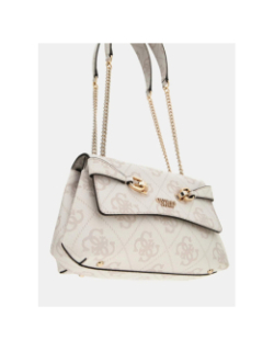 Sac bandoulière lorelei chaine logoté écru femme - Guess