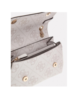 Sac bandoulière lorelei chaine logoté écru femme - Guess