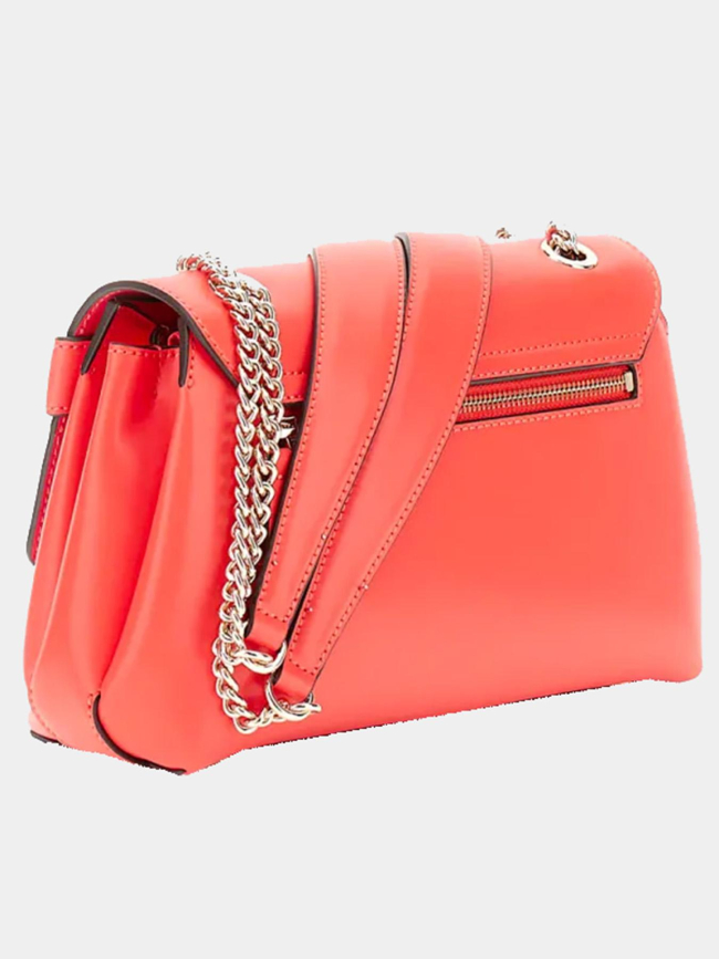 Sac bandoulière lorelei chaine uni rouge femme - Guess