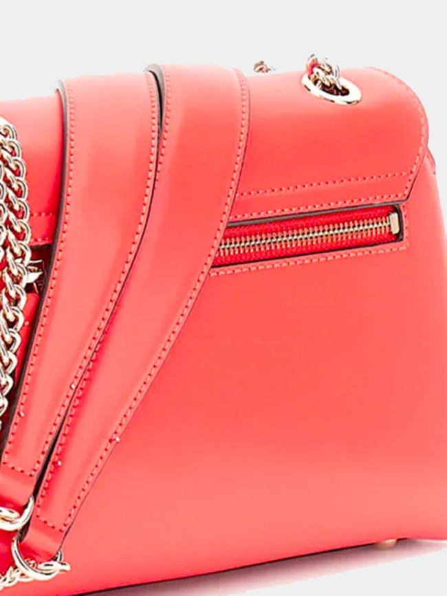 Sac bandoulière lorelei chaine uni rouge femme - Guess