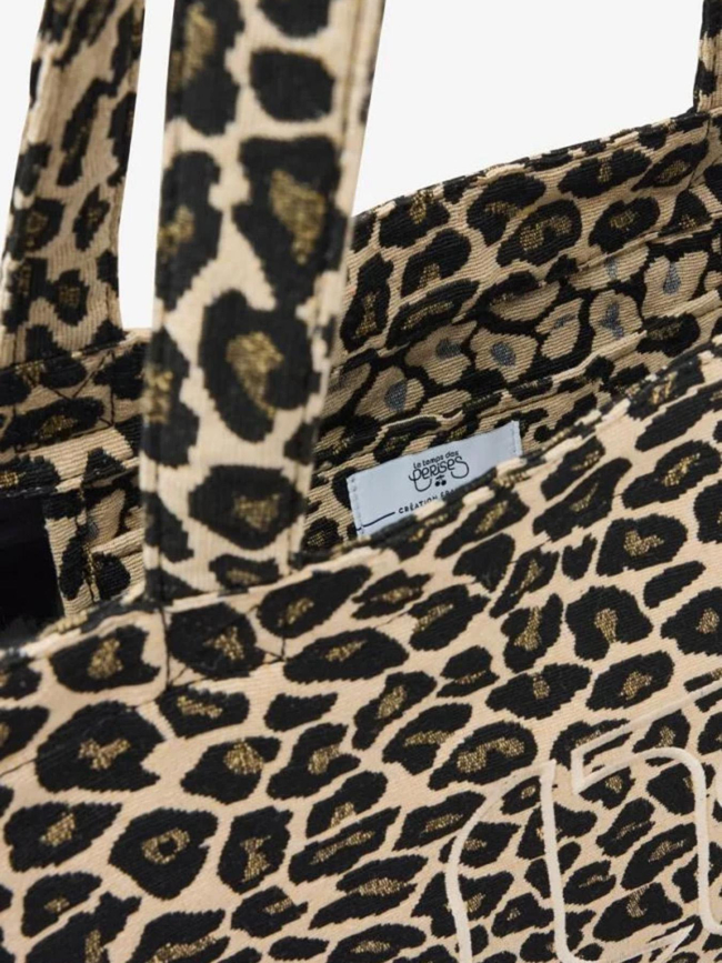 Sac cabas léopard dalia marron femme - Le Temps Des Cerises