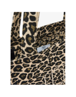 Sac cabas léopard dalia marron femme - Le Temps Des Cerises