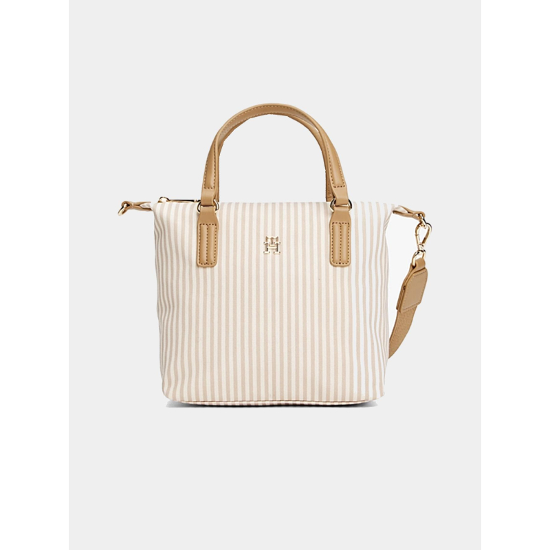 Sac bandoulière summer poppy rayé beige femme - Tommy Hilfiger