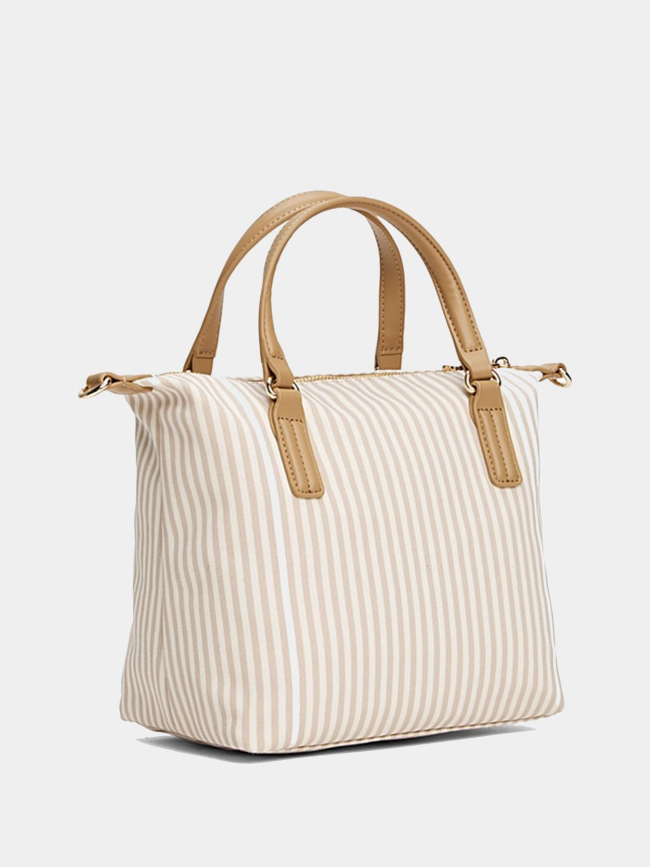 Sac bandoulière summer poppy rayé beige femme - Tommy Hilfiger