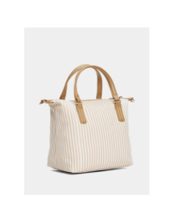Sac bandoulière summer poppy rayé beige femme - Tommy Hilfiger