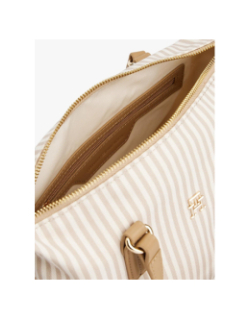 Sac bandoulière summer poppy rayé beige femme - Tommy Hilfiger