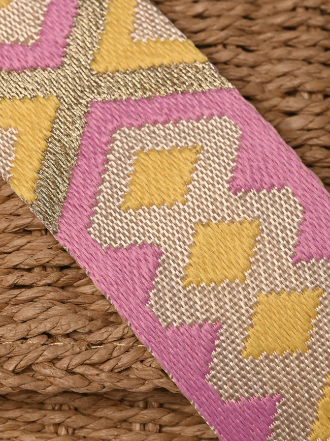 Sac bandoulière paille senia marron femme - Pieces