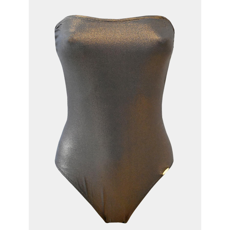 Maillot de bain 1 pièce lisa bronze brillant femme - Grain De Sable