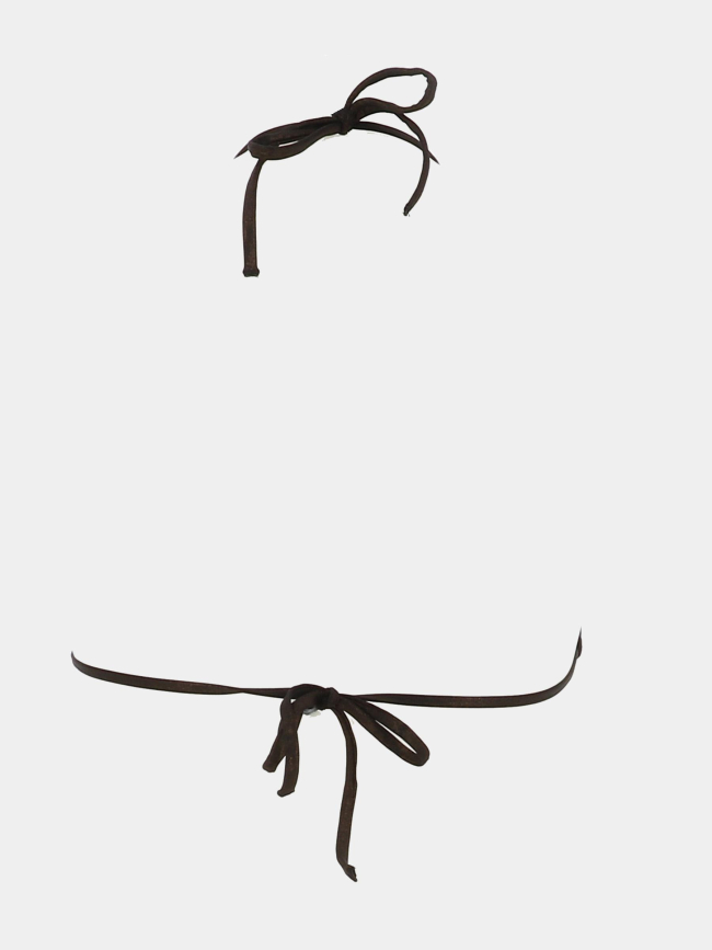 Haut de maillot de bain ficelle bronze marron femme - Grain De Sable