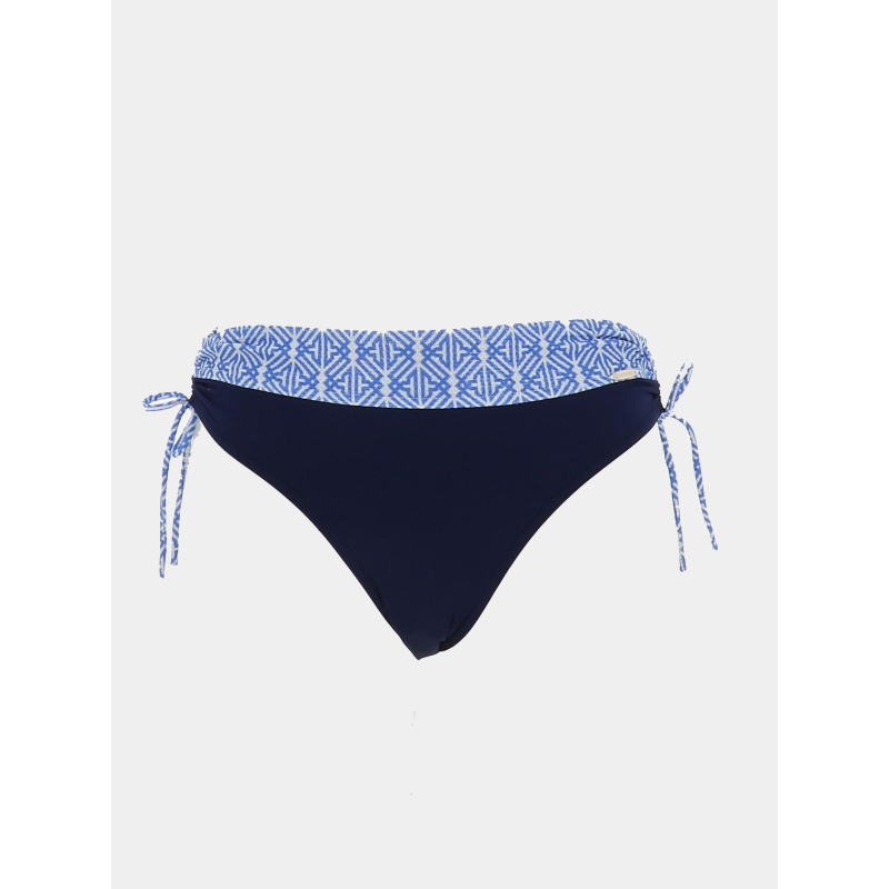 Culotte de maillot de bain zigzag élite bleu femme - Grain De Sable