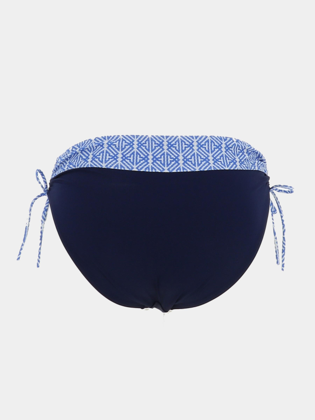 Culotte de maillot de bain zigzag élite bleu femme - Grain De Sable