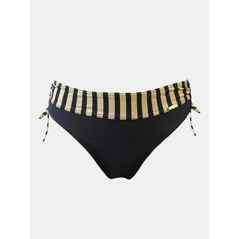 Culotte de maillot de bain zigzag vogue noir femme - Grain De Sable