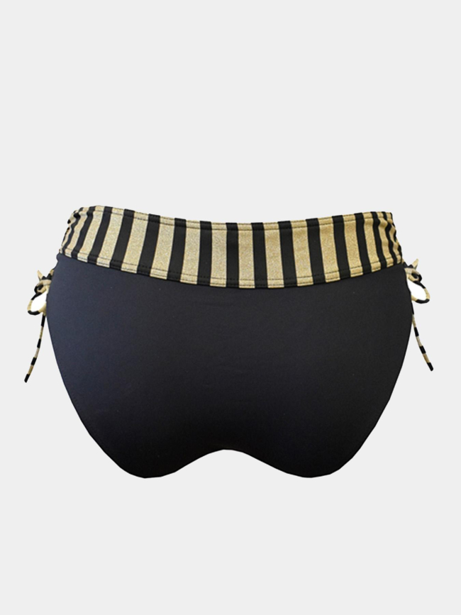 Culotte de maillot de bain zigzag vogue noir femme - Grain De Sable