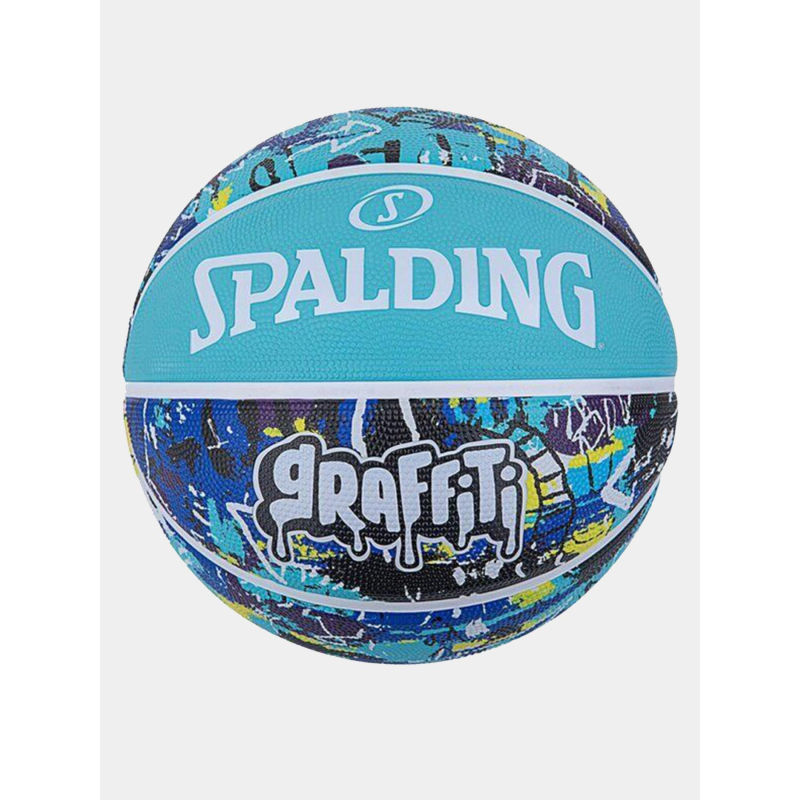 Ballon de basketball graffiti bleu - Spalding