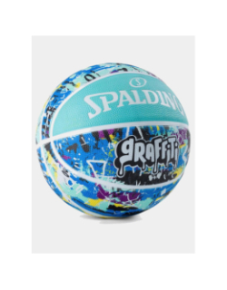 Ballon de basketball graffiti bleu - Spalding