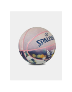 Ballon de basketball taille 7 rose et bleu - Spalding