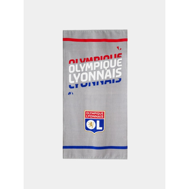 Drap de plage blason gris - Olympique Lyonnais