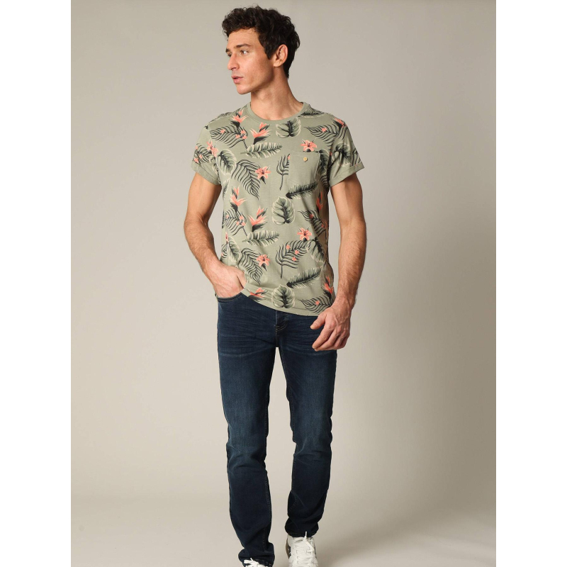 T-shirt à fleurs nubie kaki homme - Deeluxe