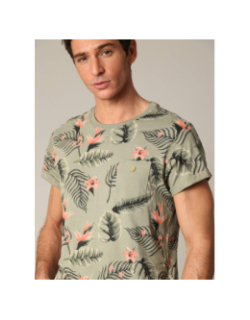 T-shirt à fleurs nubie kaki homme - Deeluxe