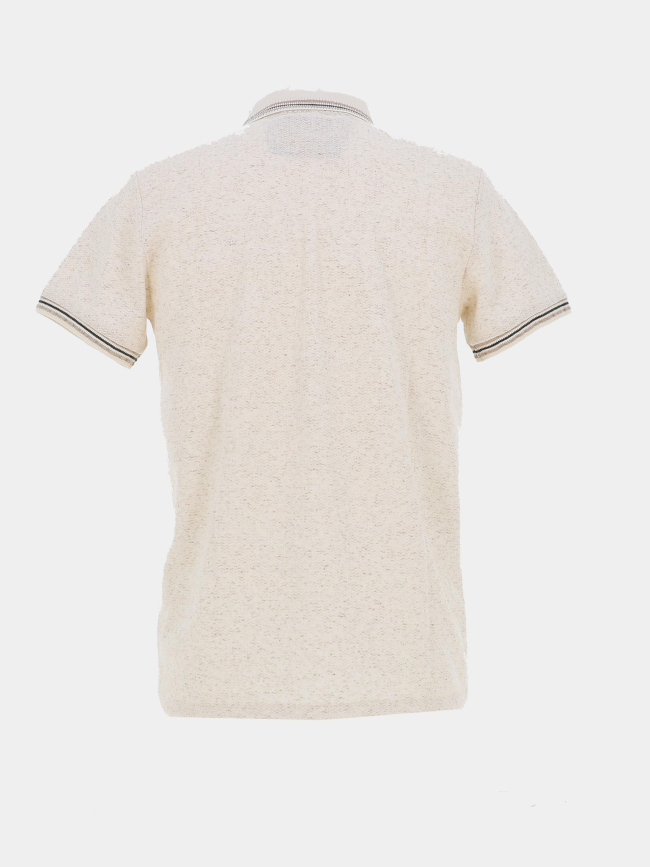 Polo col zippé geneva beige homme - Benson & Cherry