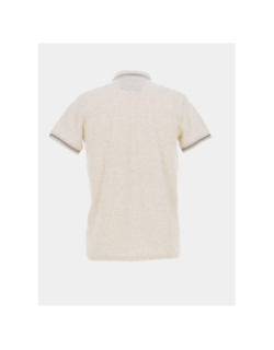 Polo col zippé geneva beige homme - Benson & Cherry