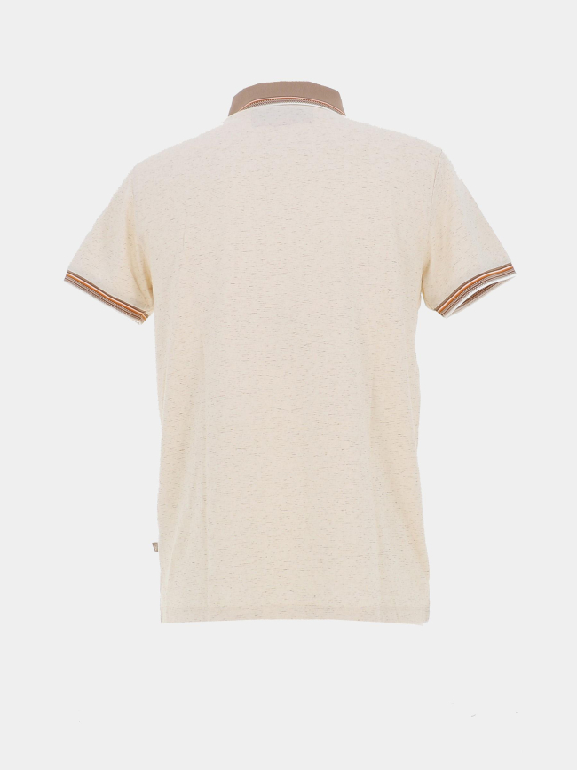 Polo chiné golden beige homme - Benson & Cherry