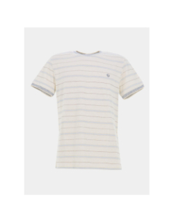 T-shirt rayé twinstar blanc bleu homme - Benson & Cherry