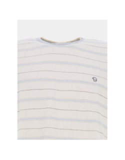 T-shirt rayé twinstar blanc bleu homme - Benson & Cherry