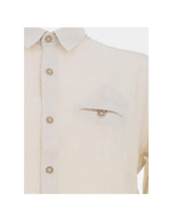 Chemise en lin lemar beige homme - Benson & Cherry